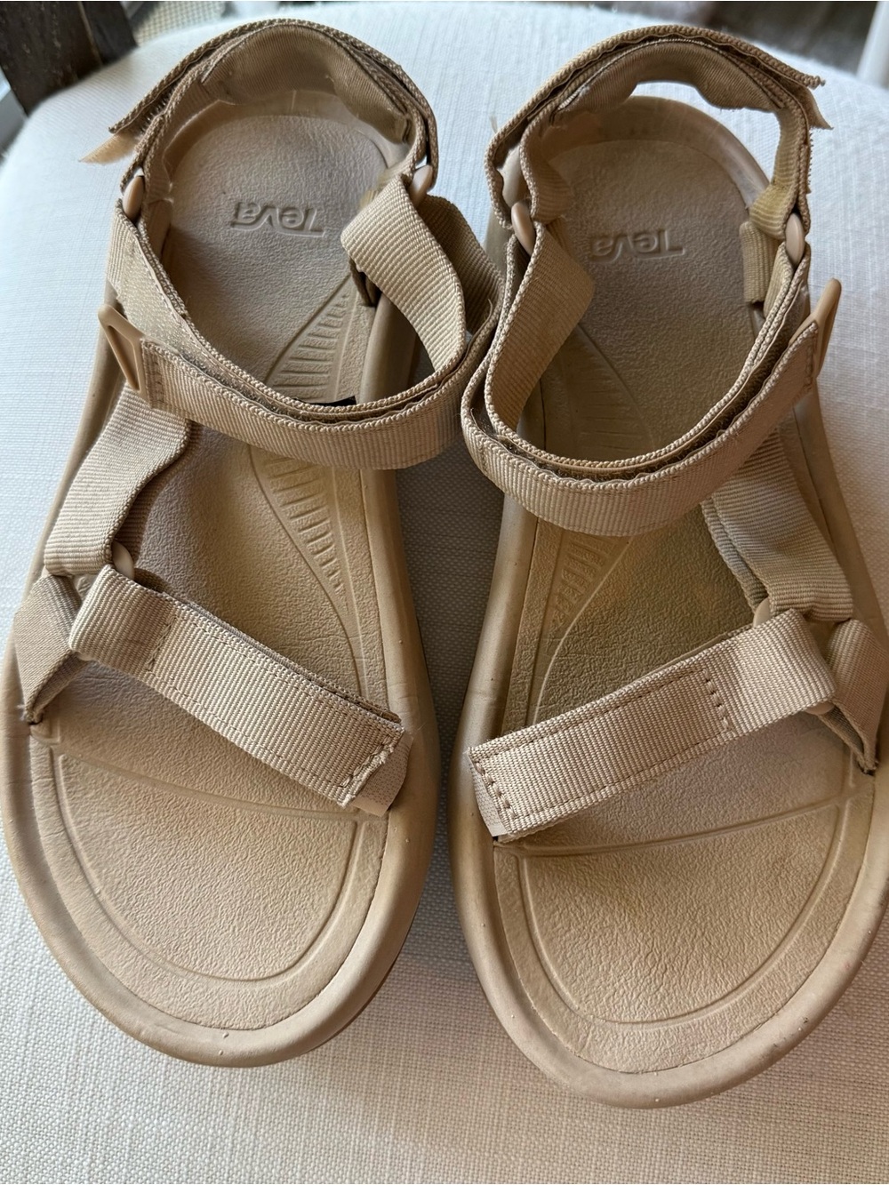Teva Women's Tan Platform Sandals with Adjustable Straps - Picture 2 of 3
